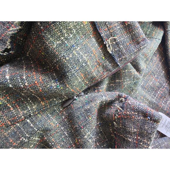 NECESSARY OBJECTS Brown Wool Blend Artsy A-Line Made in USA Skirt SZ S - Picture 6 of 8